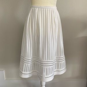 H&M white midi skirt